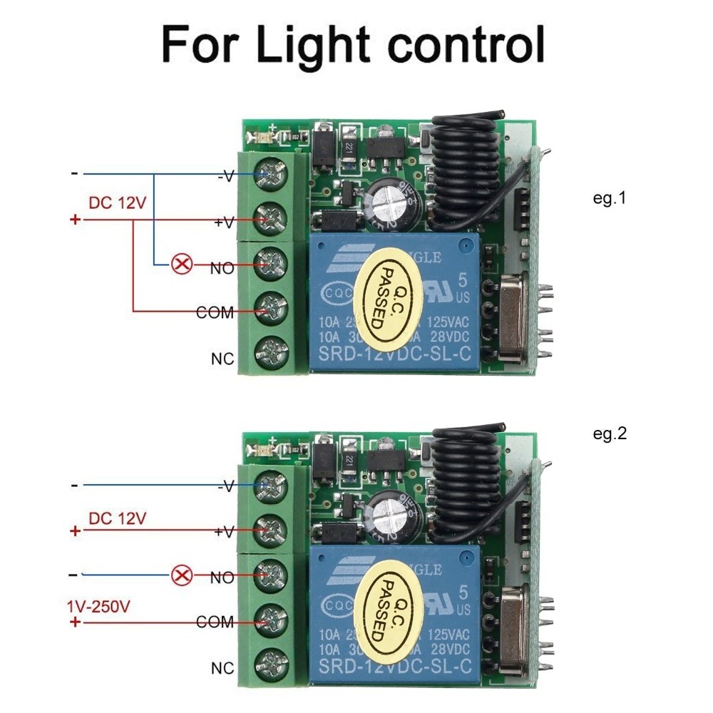 315mhz 433MHZ Receiver Module 433 Mhz Wireless Remote Control Switch DC 12V 1CH relay For learning code Transmitter Remote