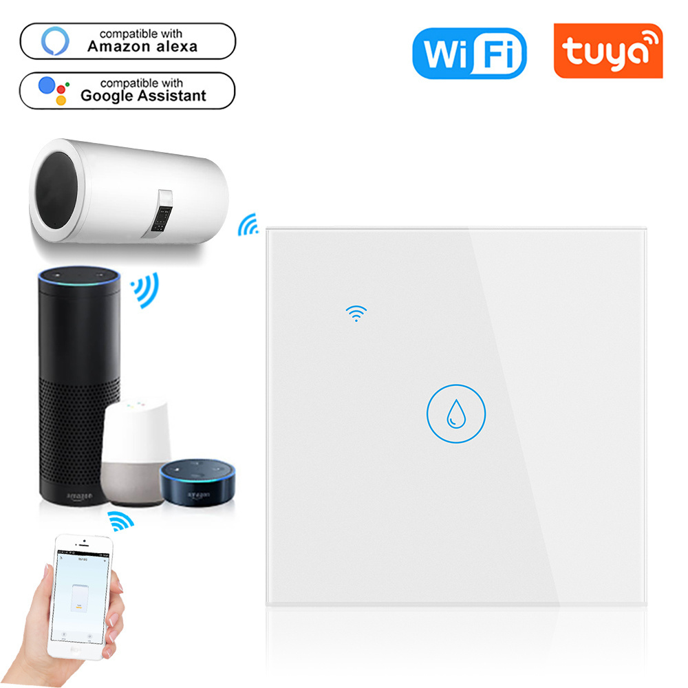 WiFi Smart Boiler Switch Water Heater Smart Touch Switch 40A Tuya EU UK US AU App Control Timer Voice Siri Alexa Google Home