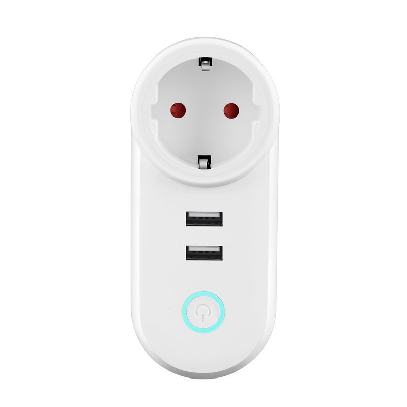 10A EU wall power plug wifi socket with USB outlet smart life Tuya APP timer voice control by google home alexa xiaomi