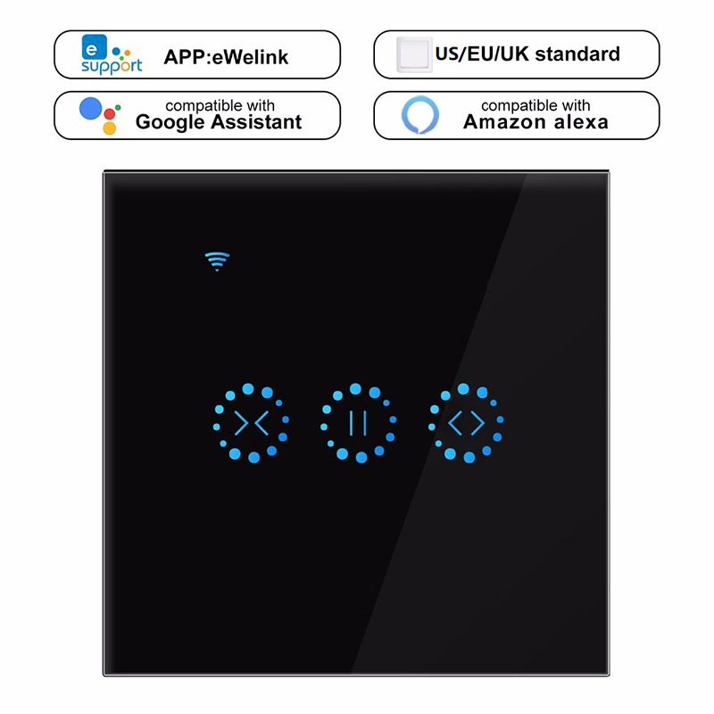 110-240v switch curtain wifi, one key open/close controlled your curtain wifi rolling shutter switch remote