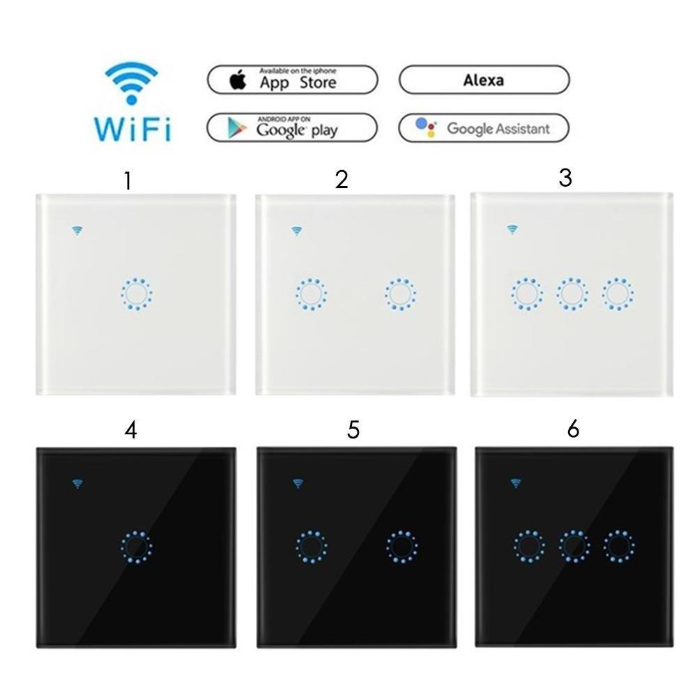 OEM ODM Tuya Smart Smart Touch Electric glass touch dimmer switch Wifi Voice Control Switch module Power Light Wall Switch