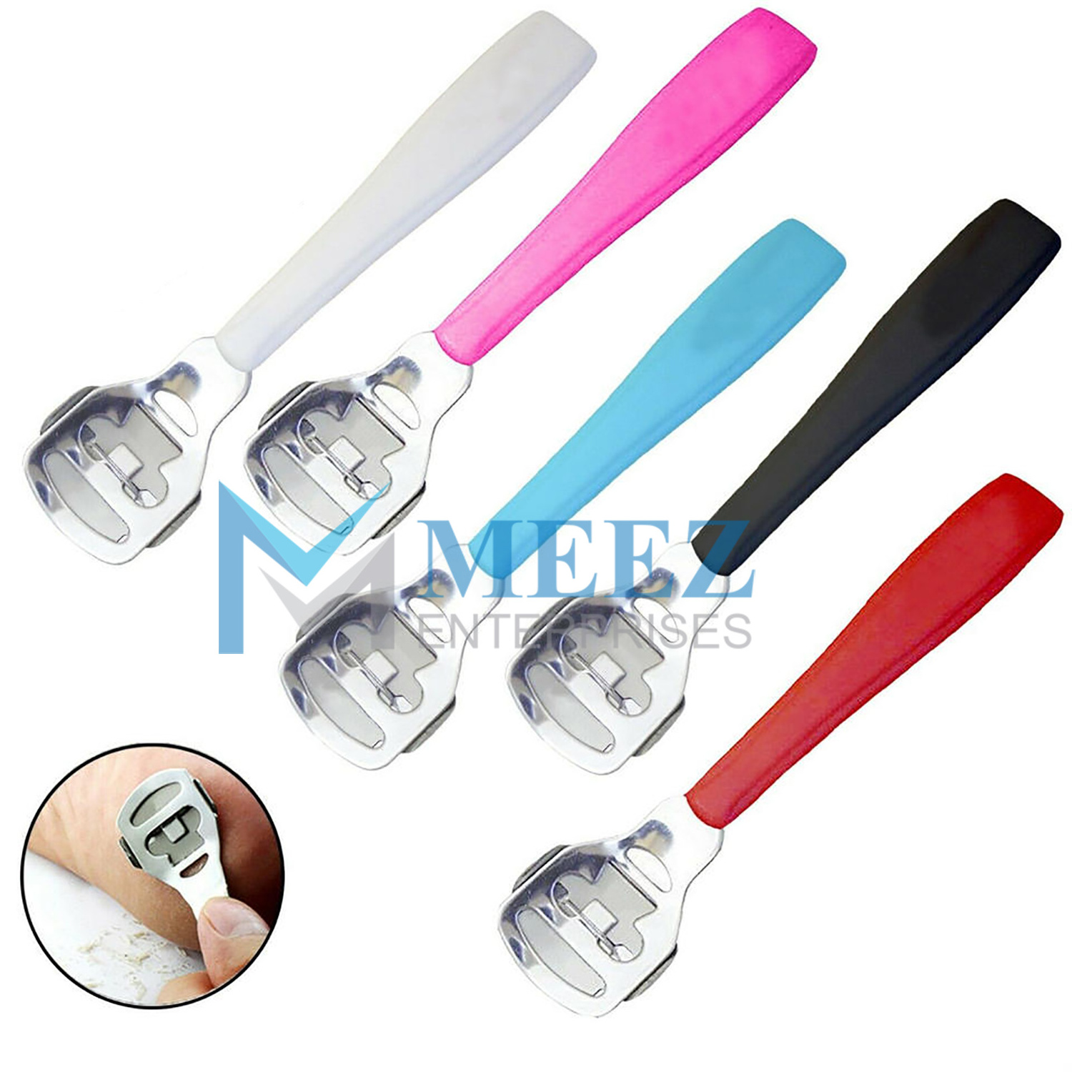 Foot Care Pedicure Callus Remover Hard Skin Plastic Handle With Blades Cuticle Corn Heel Shaver Rasp Cutter