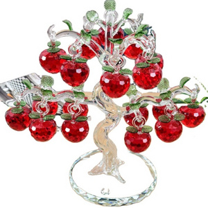 large crystal apples red crystal apple paperweight apple tree crystal