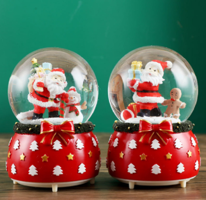 inflatable christmas ball pp plastic figure with snow ball