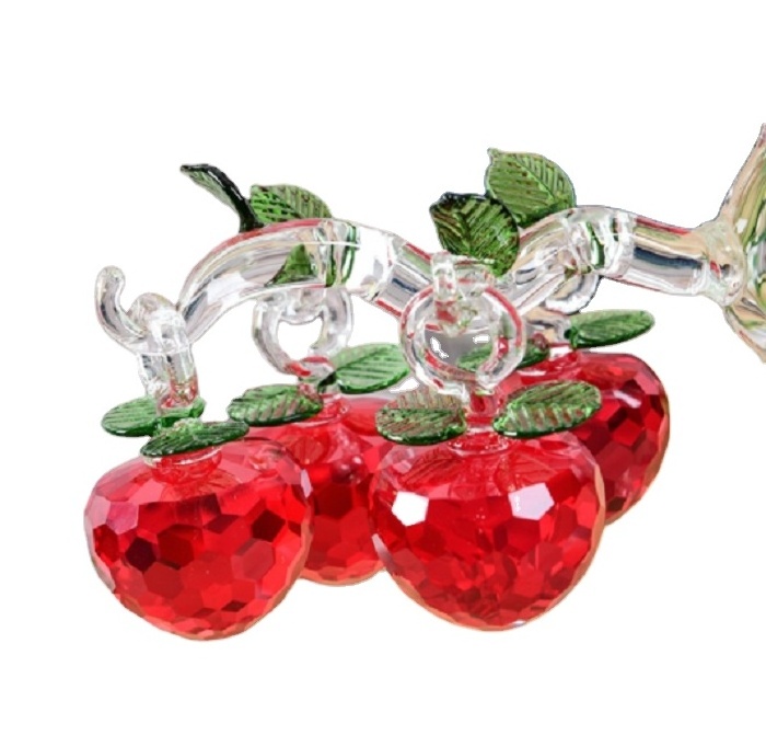 large crystal apples red crystal apple paperweight apple tree crystal