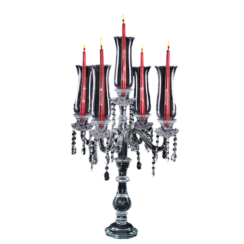 square glass candle holder christmas candle holder tall crystal home decor candlelight dinner candle holder