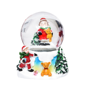 inflatable christmas ball pp plastic figure with snow ball