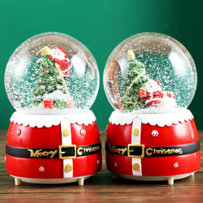 inflatable christmas ball pp plastic figure with snow ball