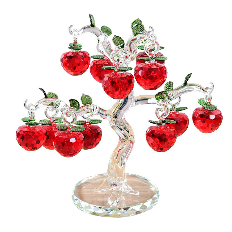 large crystal apples red crystal apple paperweight apple tree crystal