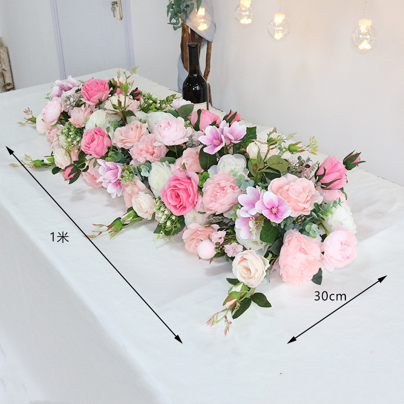 flower artificial rose bouquet decoration green flower plant backdrop silk artificial decorative flower wall