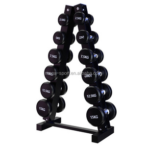 Hot Sale Gym Fitness Dumbbell Stand Rack Sets Free Weight Hex Dumbbell Set with Rack for Strength Training Fitness Storage