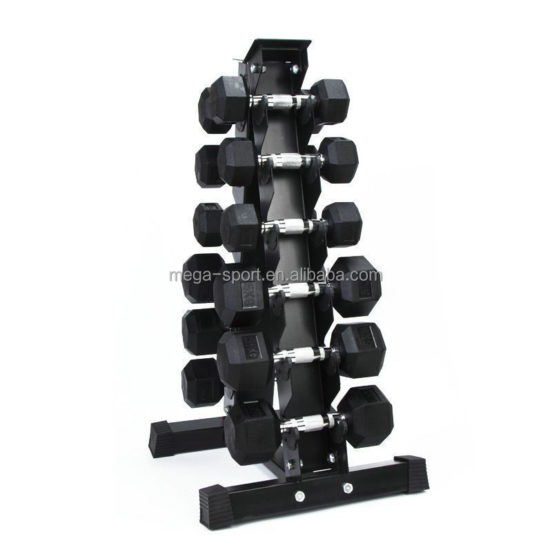 Hot Sale Gym Fitness Dumbbell Stand Rack Sets Free Weight Hex Dumbbell Set with Rack for Strength Training Fitness Storage