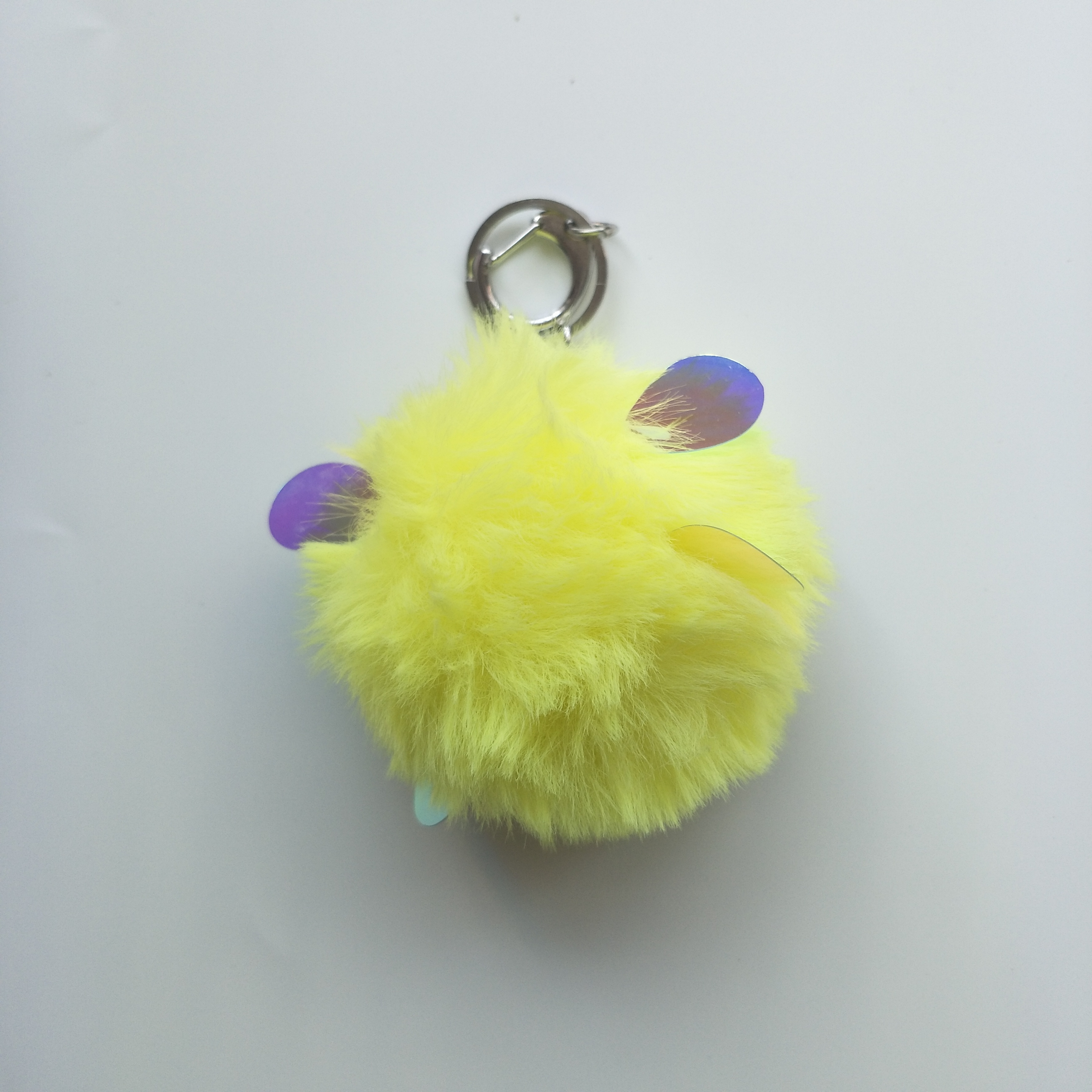 Big sale stock rabbit ear Keychain Pompom Fluffy Keyring Bag Charm Women Kids Gift Plush Fur Keychain