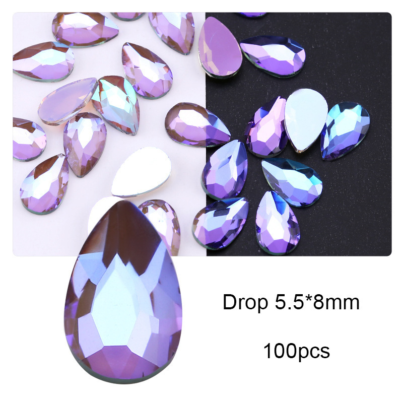 AB Decoration Jewelry Clothing Flat Back Stone Fancy Crystal Rhinestone Shaped Crystal Wholesale 100 Shapes OEM Flatback