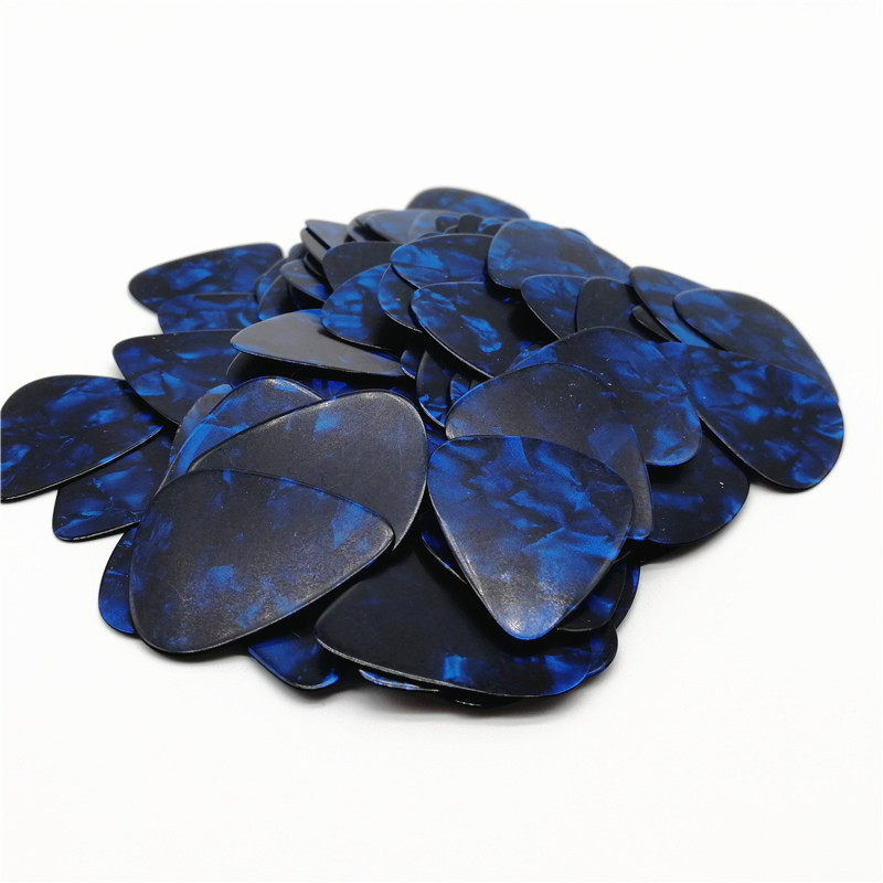 Hot Sale Standard 351 Shape Celluloid Finger Pearl Deep Blue Guitar Picks 0.71mm Medium Gauge