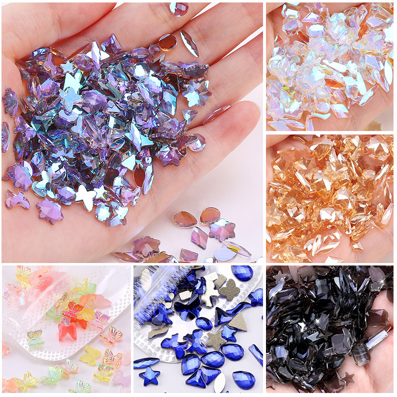 AB Decoration Jewelry Clothing Flat Back Stone Fancy Crystal Rhinestone Shaped Crystal Wholesale 100 Shapes OEM Flatback