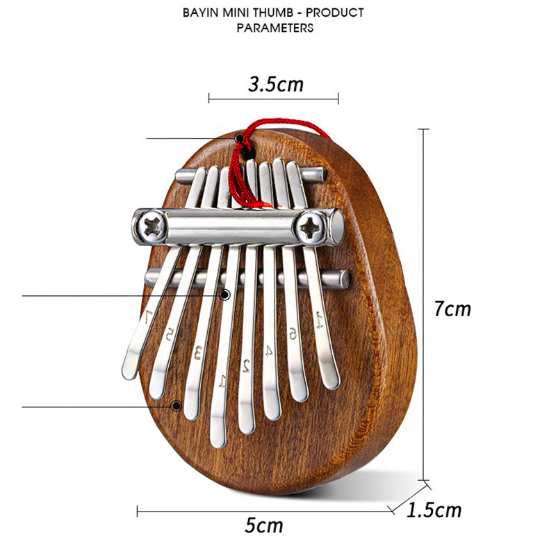 8 Keys Finger Mini Kalimba Thumb Piano Portable Marimba Musical Small Cute Kalimbas