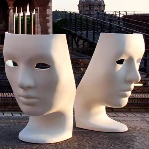 MEIJIA Mask shape chair nemo mask face chair italian style sculptured nemo mask face stool beauty salon home chairs