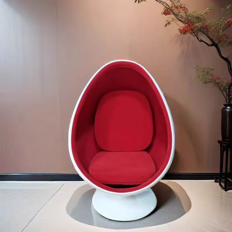 Fiberglass Recliner Living Room Dining Bedroom Hotel School with ottoman Revolving Feature Cushion Egg Chair