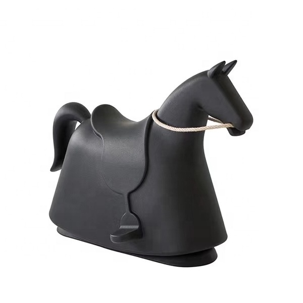 Horse rocking chair Cartoon cute puppy animal shaped stool indoor outdoor Nordic creative fiberglass funny leisure chairs