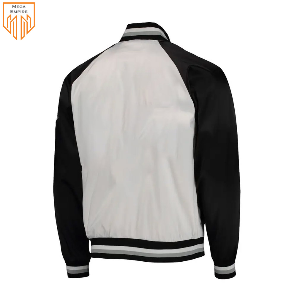 White And Black Color Polyester Fabric Men Varsity Jackets, Professional Top Sale Men Varsity Jackets BY MEGA EMPIRE