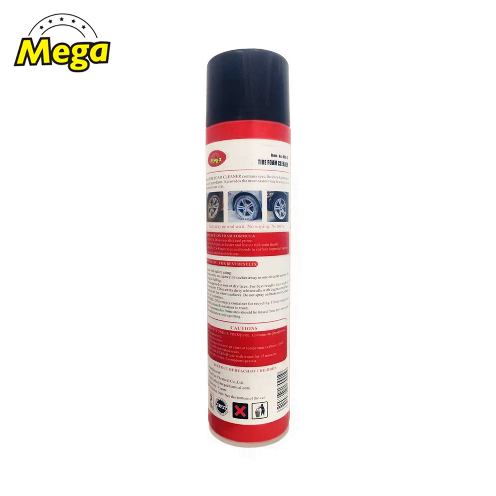 650ml tyre foam cleaner car tyre shine tyre foam spray