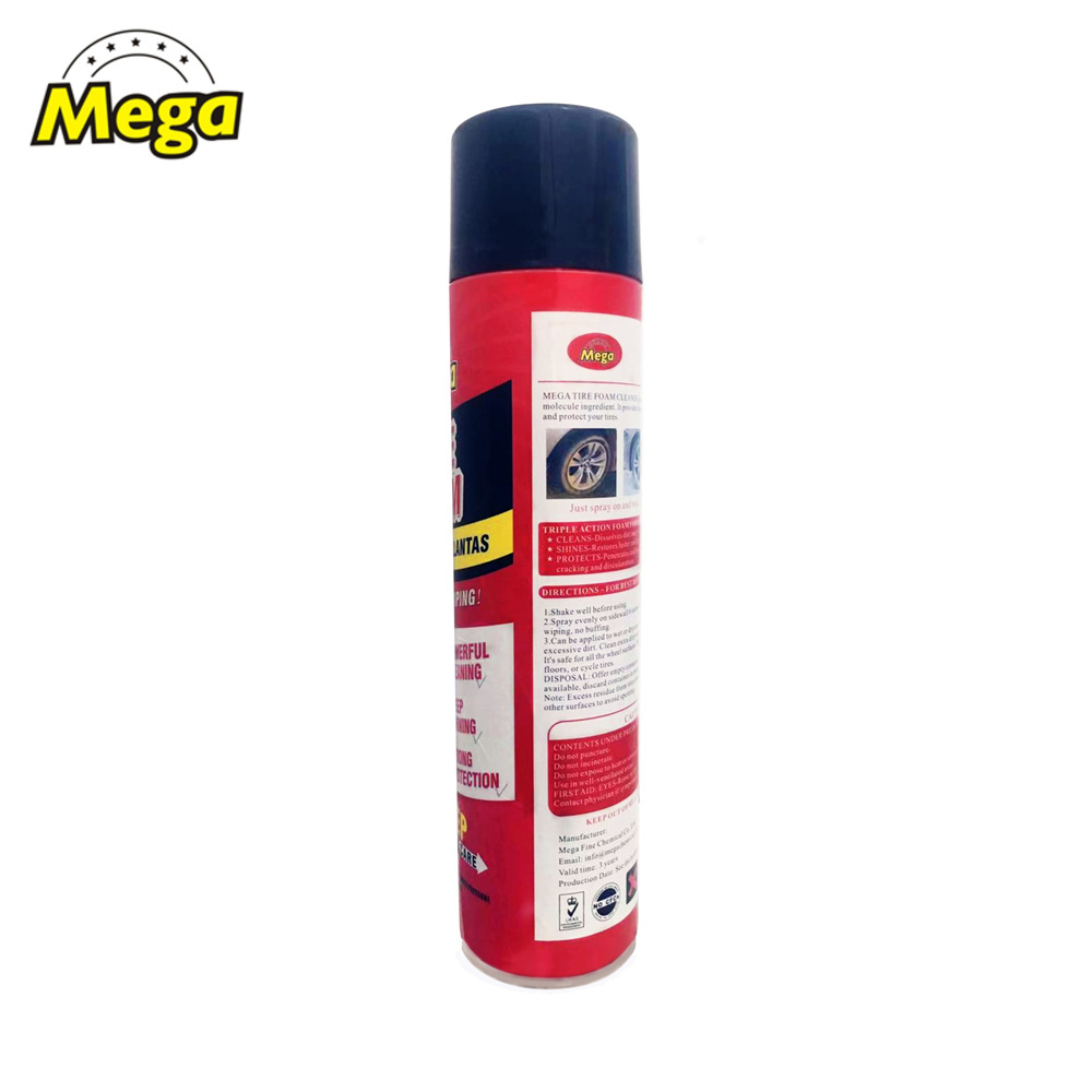 650ml tyre foam cleaner car tyre shine tyre foam spray