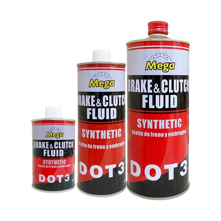 500ml Brake Fluid Manufacturer DOT3 Tin Can Bottle Reservoir Cover Brake Oil