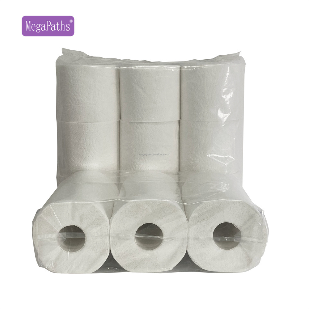 Available Stocks Tree free Bathroom tissue 2 ply bamboo toilet paper toilet tissue paper with customer design