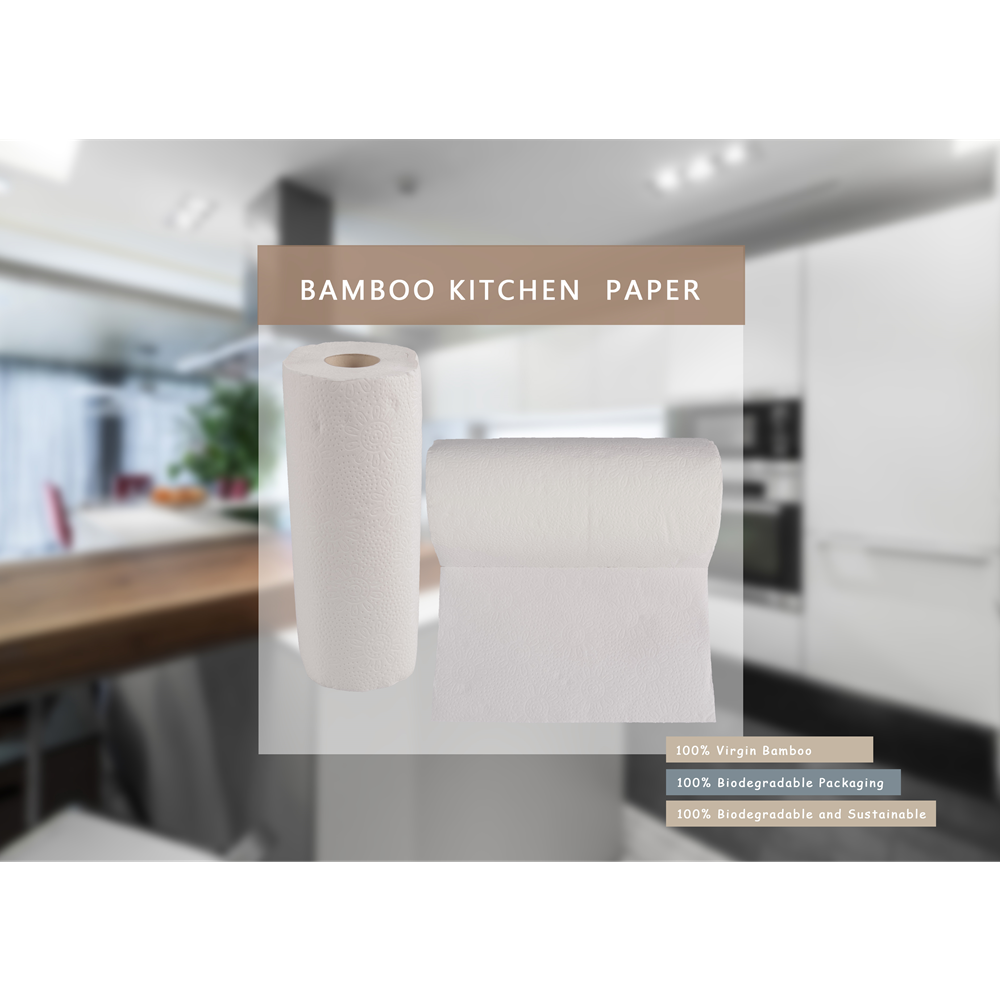 Bamboo Kitchen Paper Towel Made From Tree Free Compostable Bamboo Tissue Kitchen Rolls