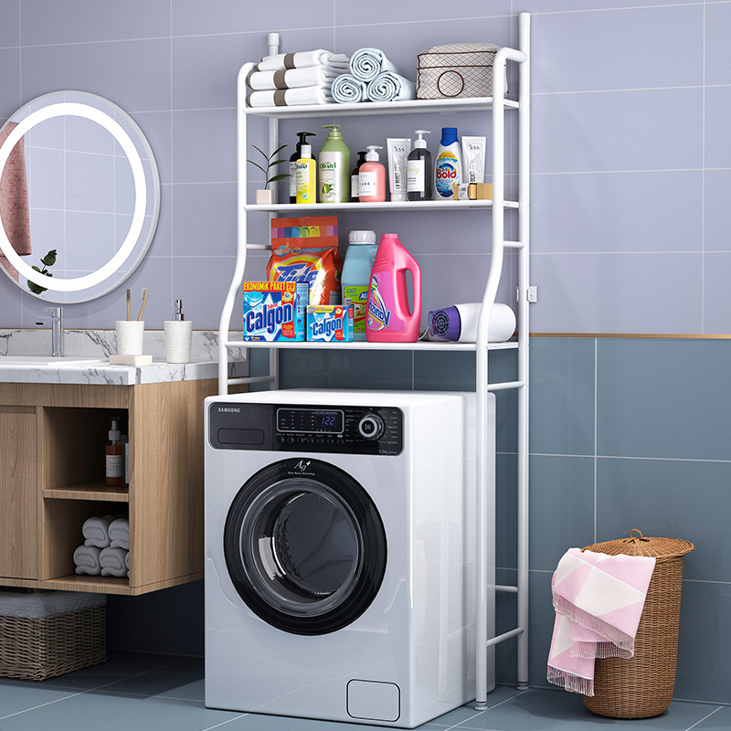 Toilet Storage Rack 3 -Tier Over-The-Toilet Bathroom Spacesaver Storage Stand Upper Shelf of Washing Machine