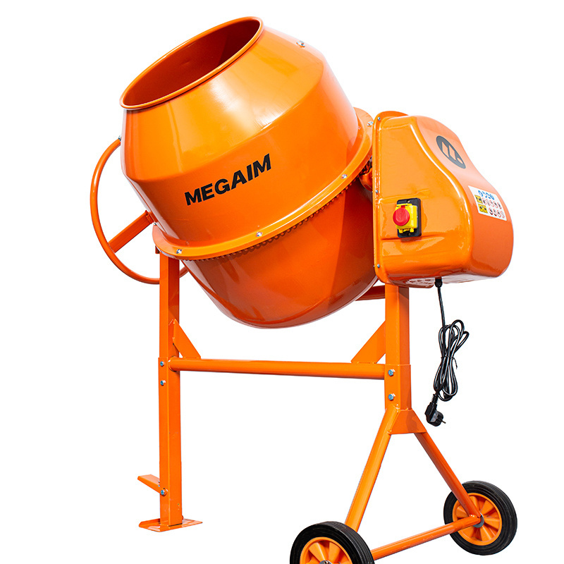 220L Electric cement mixer concrete machinery concrete mixer with Wheels 1100W Motor