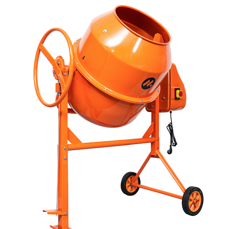 220L Electric cement mixer concrete machinery concrete mixer with Wheels 1100W Motor