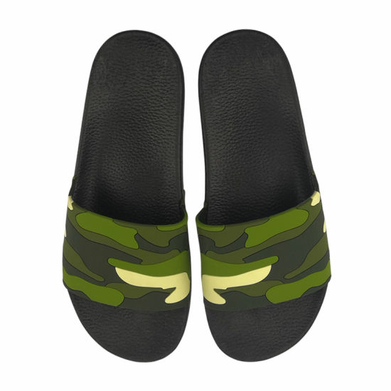 Oem Custom Blank Slides Footwear Sandal Pvc Custom Logo Slippers Men Plain Blank Slide Slippers camo style