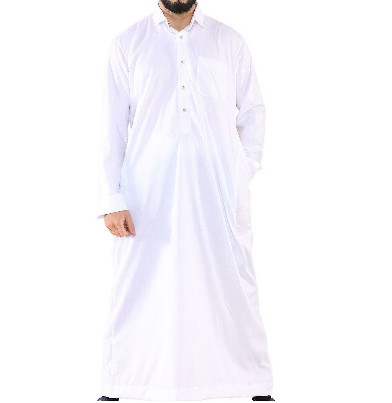 breathable Top sale Islamic Clothing Long Sleeve Men Thobe Arab Jubba Arabian Thobe Arab Dress