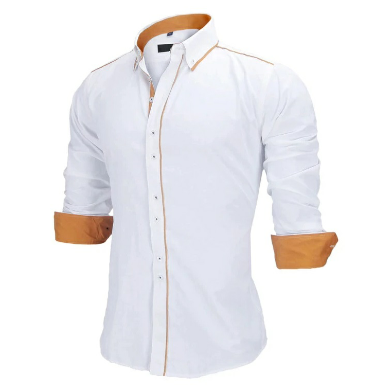 Custom logo manufactures new designs long sleeve soft plain men's button down formal dress shirts breathable