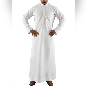 New Design Men Thobe 2024 Muslim Thobe Breathable Islamic Abaya Clothing For Men Long Kaftan Abaya Men