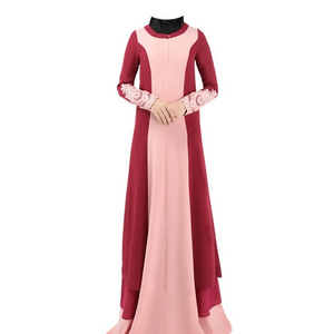 Two Toned Ladies Abaya Islamic Clothing Wholesale Abaya Muslim Dress Long Wear Burqa Design For Ladies