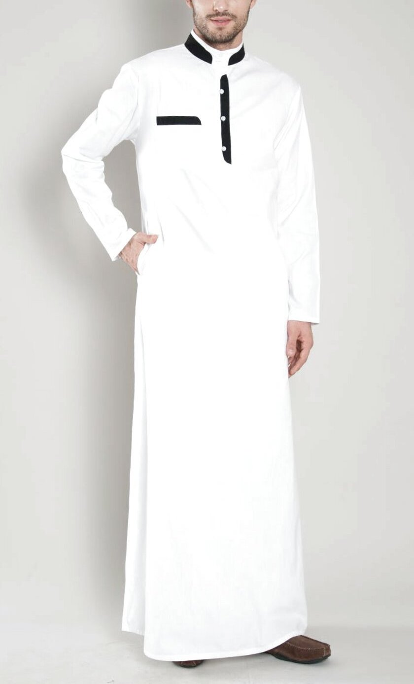 New Design Men Thobe 2024 Muslim Thobe Breathable Islamic Abaya Clothing For Men Long Kaftan Abaya Men