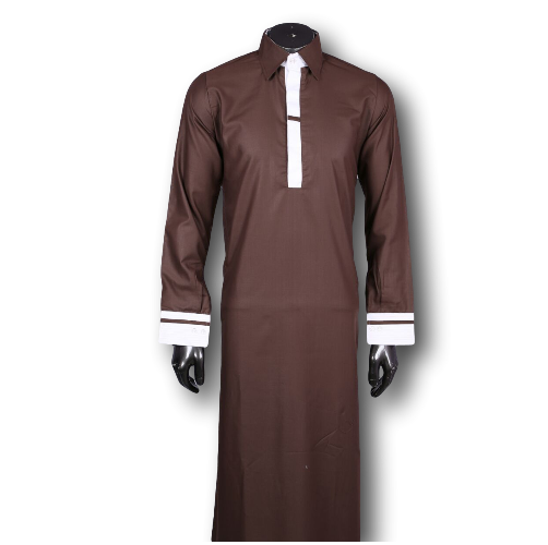 Men Thobe Moroccan Thobe This Arab Thobes For Men Al Daffah Jubbah Long Sleeves With Rounded Collars Wholesale Jubba