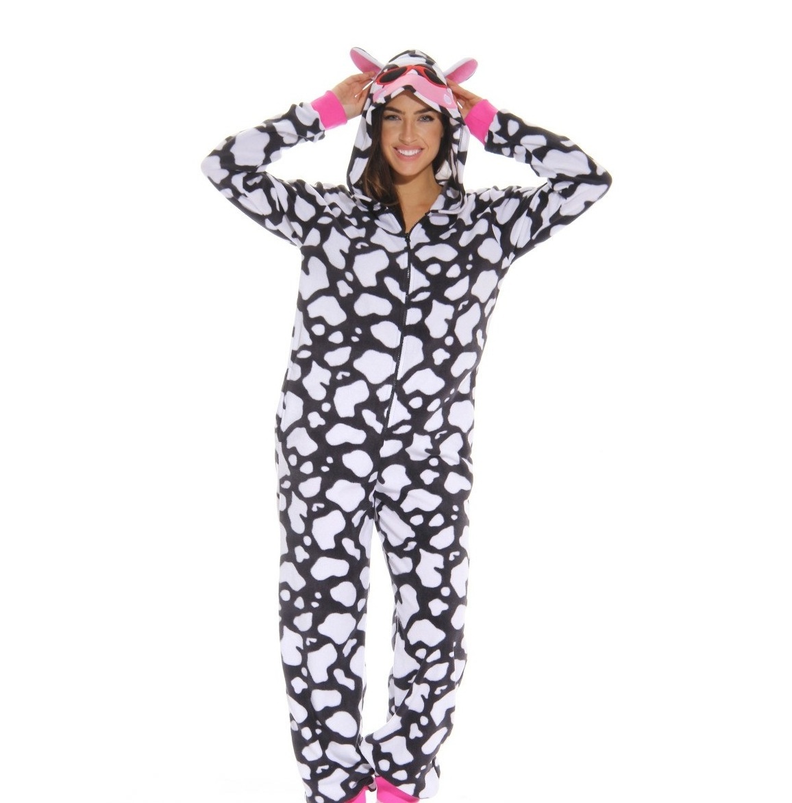 Breathable Two color white and black Cartoon Style New onesie high Quality 2024 Women Onesie Sleepwear