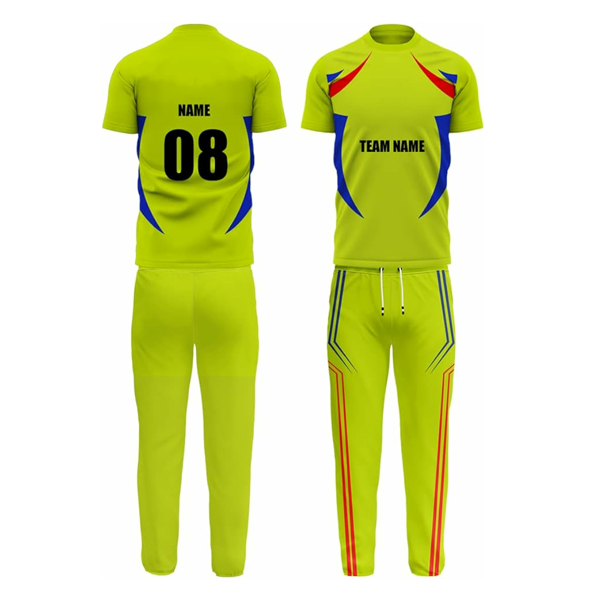 Wholesale OEM Custom Made Cricket Uniform Design Jersey and Pant with Best Quality sublimation Cricket Uniform