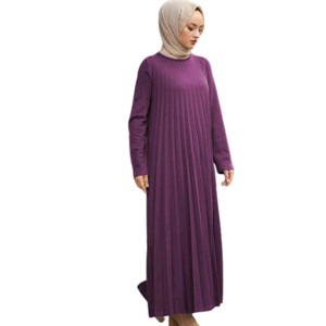 Hot Sale Plain Purple Color Blank Comfort Ladies Abaya New Arrival Custom Logo Kaftan Burqa For Women