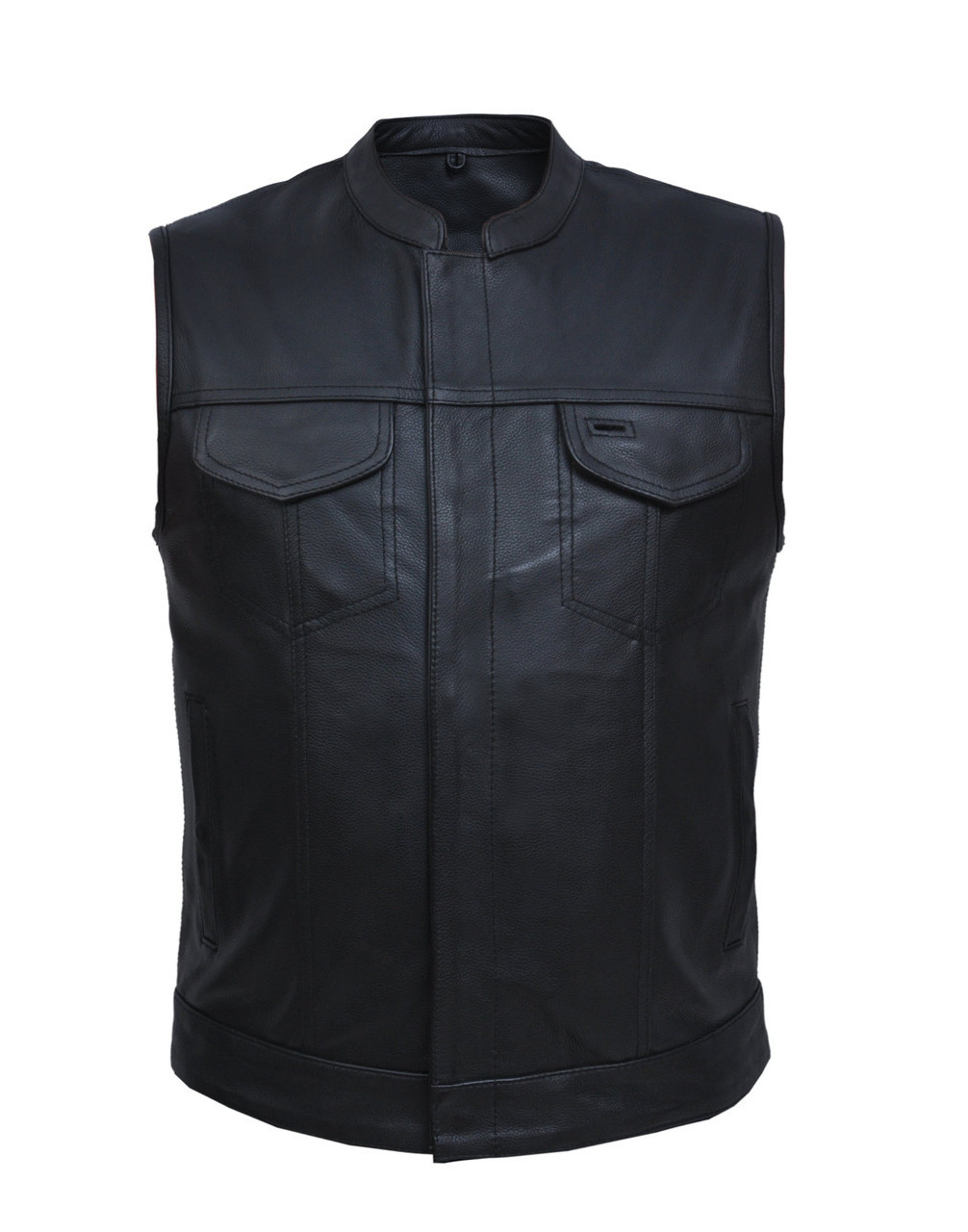 Men Bullet Proof Style Leather Motorcycle Vest for Bikers Tactical Waistcoat Leather Vest Sleeveless Jackets For Boys