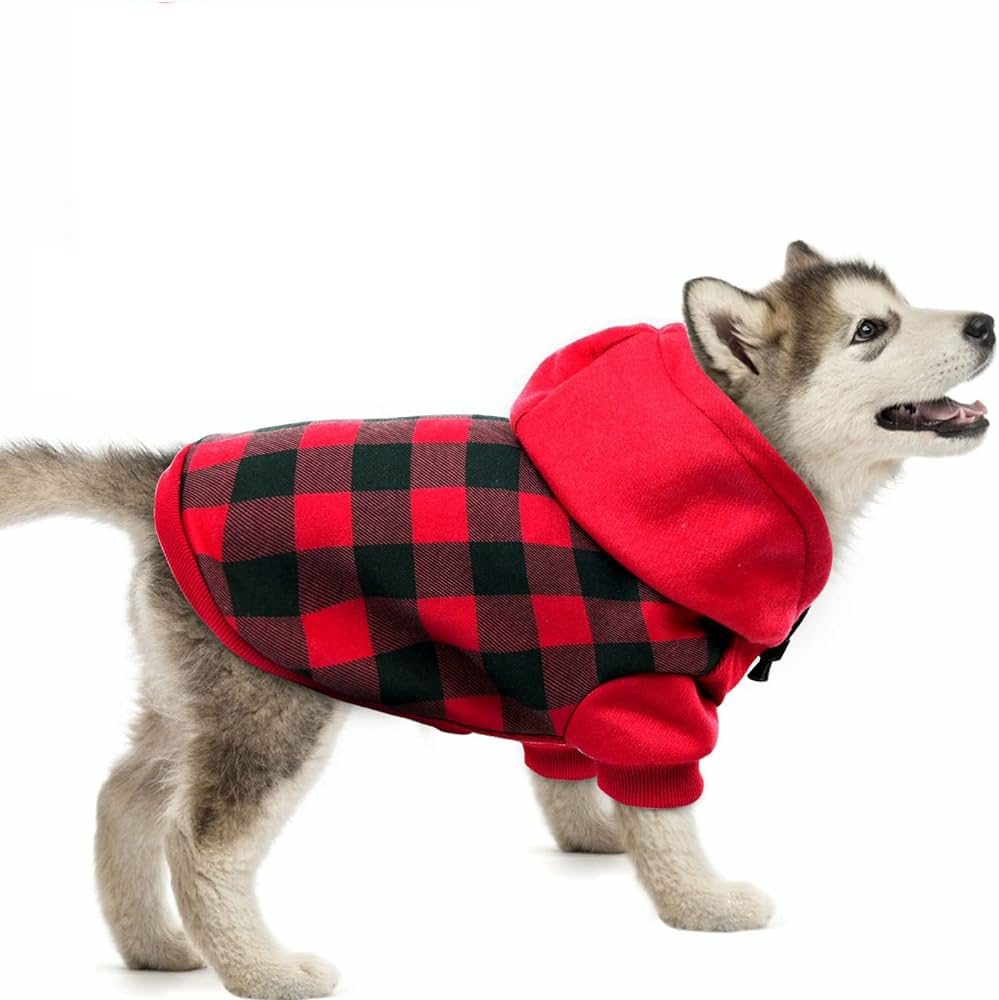 Fleece Vest Hoodie Dog Sweater Blank Medium Warm Pullover Dog Hoodie with pockets Dog Hoodie