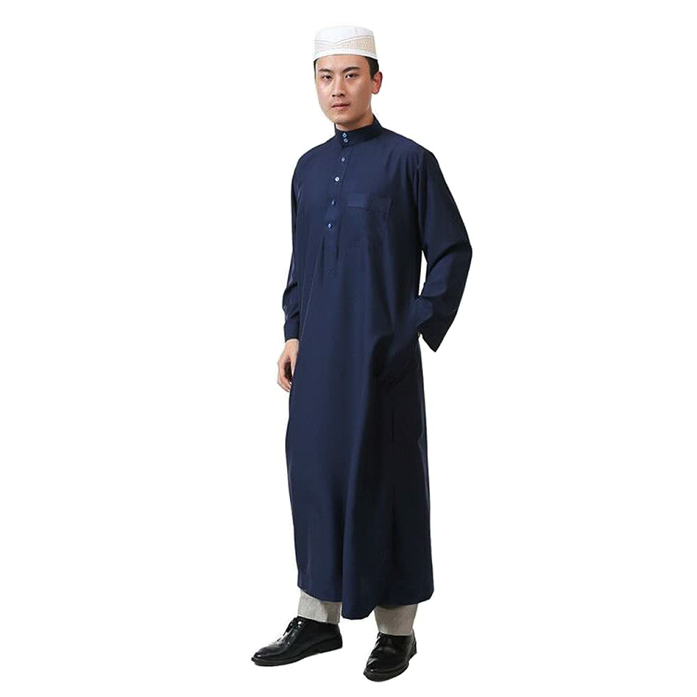 2023 latest ethnic costume muslim men dress islamic clothing thobe moroccan thobe for men wholesale