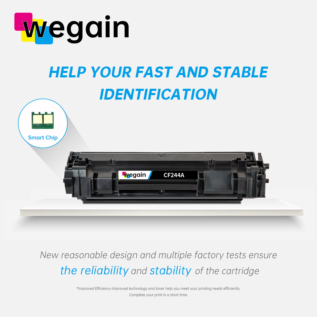 Wegain Compatible Laserjet Printer 44A Toner Cartridge CF244A Black for HP LJ MFP M28/PRO M15