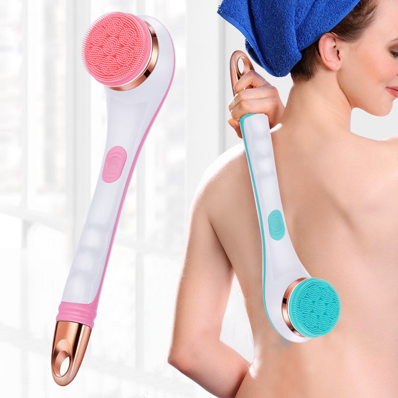 Handheld Massage Body Foot Brush Back Clean Long Handle 4 In 1 Electric Bath Shower Brush