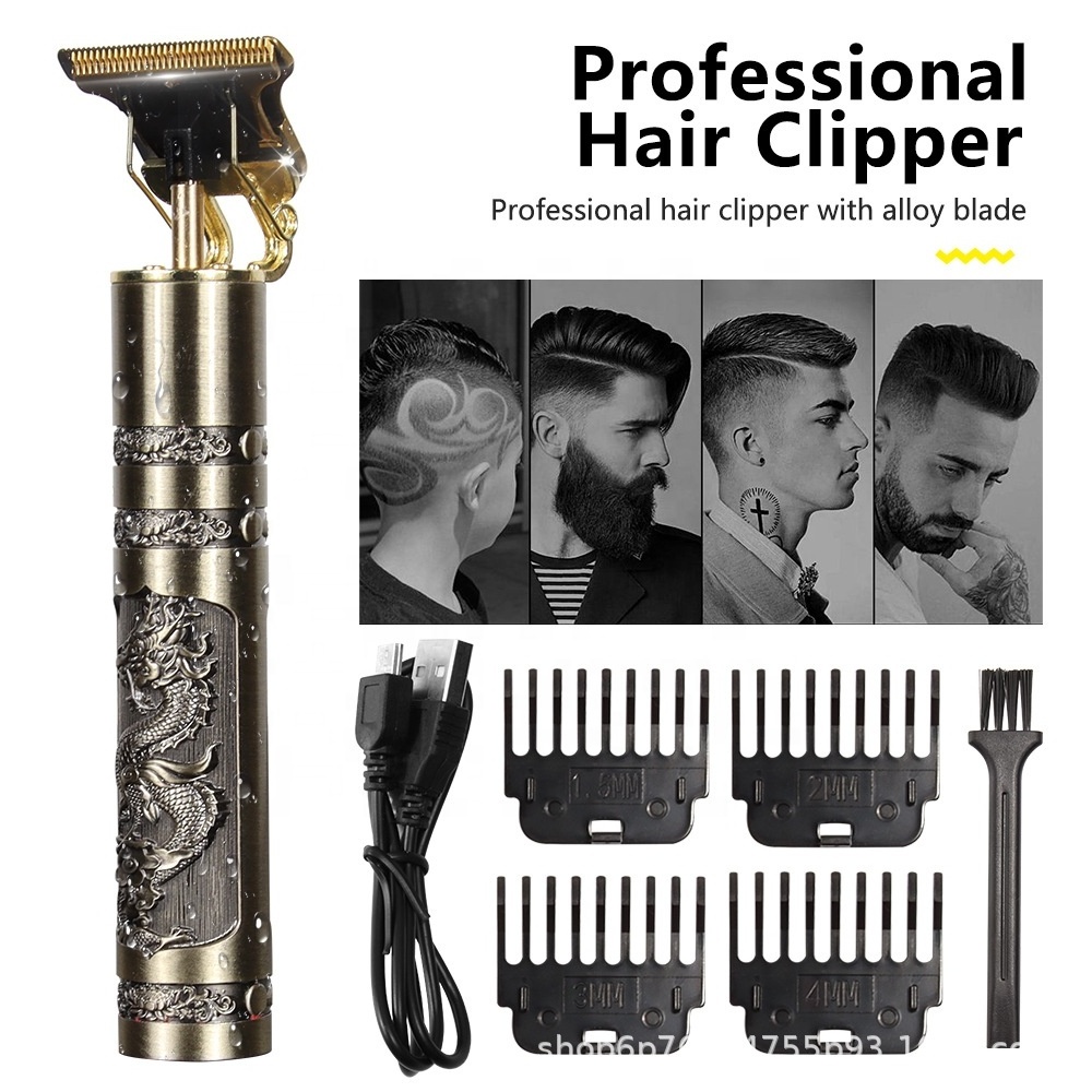 High Quality rechargeable Men Hairstyle Hair trimmer T Blade Power Beard Professional rechargeable Barber Hair Trimmer