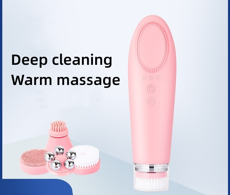 Beauty items Deeply clean and warm massage, multifunctional household facial and eye hot compress massager beauty device